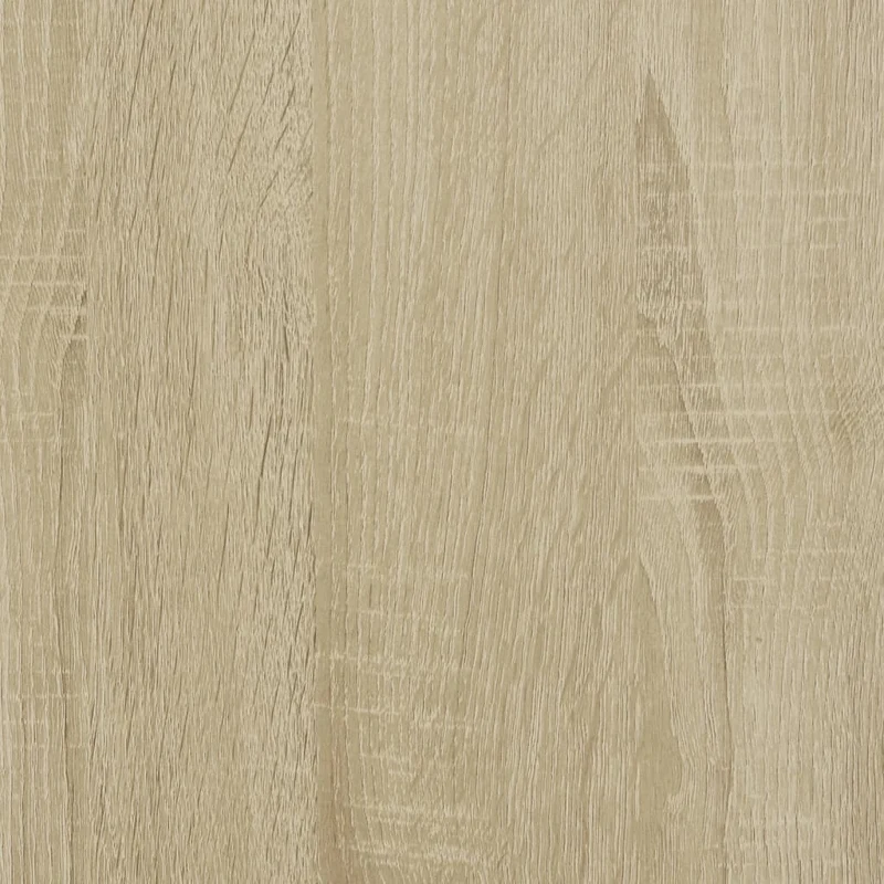 Table d'appoint console pratique avec compartiment de rangement 100 x 35 x 74,5 cm bois d'ingénierie couleur chêne et métal DEC031915
