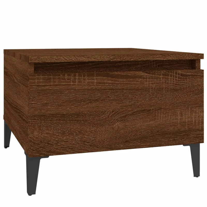 Lot de 2 tables d'appoint 50 x 46 x 35 cm en bois ingénierie marron DEC032625