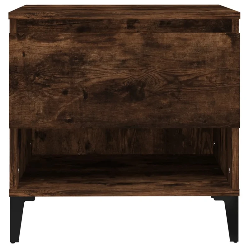 Lot de 2 tables de chevets avec tiroir 50 x 46 x 50 cm en bois ingénierie marron DEC032622