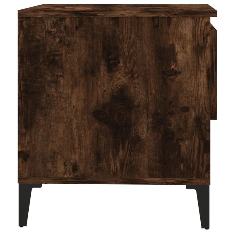 Lot de 2 tables de chevets avec tiroir 50 x 46 x 50 cm en bois ingénierie marron DEC032622
