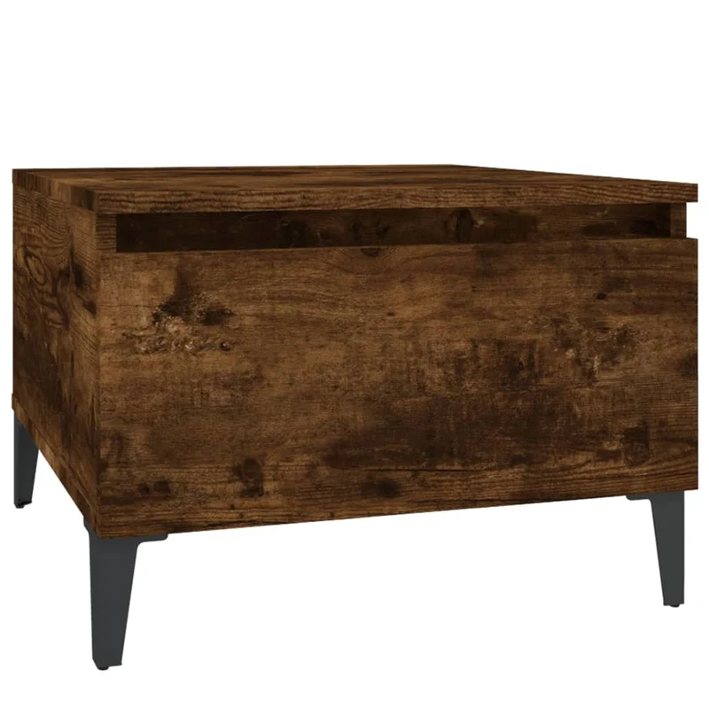 Lot de 2 tables d'appoint chevet avec tiroir 50 x 46 x 35 cm en bois ingénierie marron DEC032621