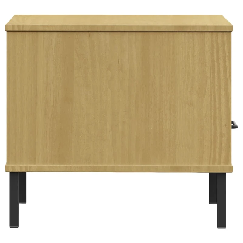 Table de chevet avec tiroir et compartiment 50 x 50 x 45 cm en bois pin marron DEC032561