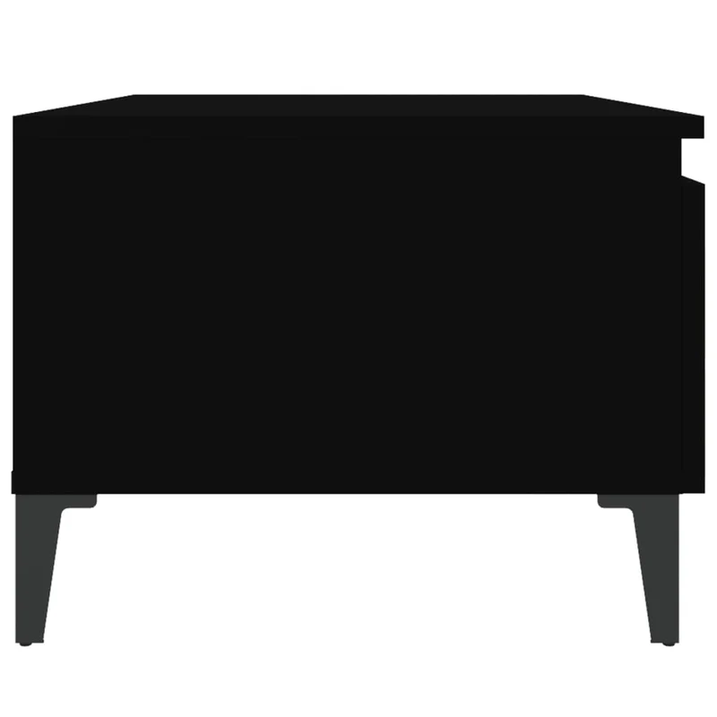 Table d'appoint avec tiroir table basse 50 x 46 x 35 cm en bois d'ingénierie noir DEC032493