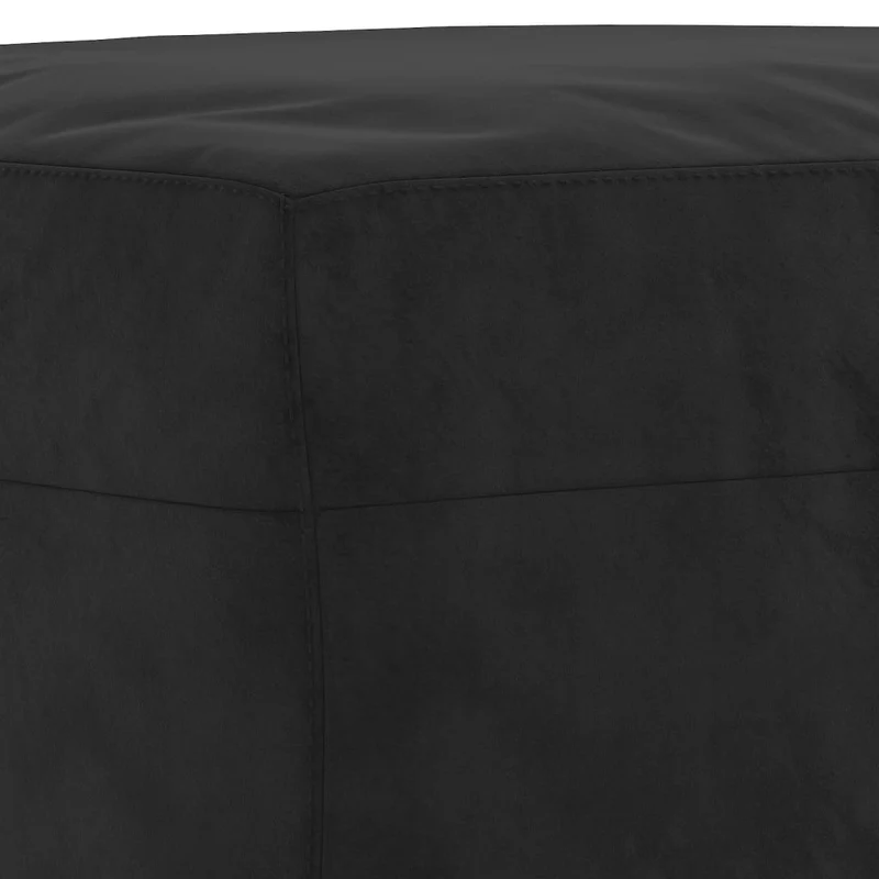 Repose-pieds tabouret 60 x 50 x 41 cm en velours noir DEC030499