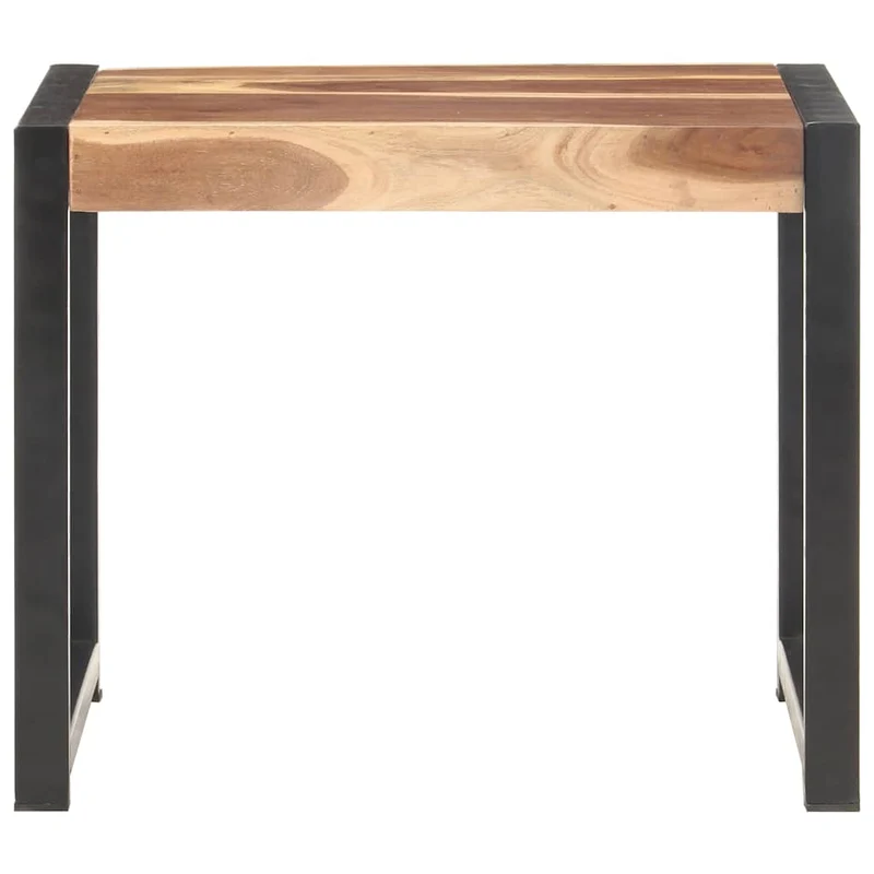 Lot de 3 tables d'appoint gigognes en bois solide et acier DEC032710
