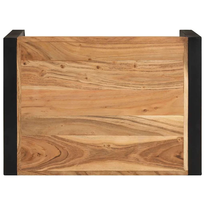 Lot de 3 tables d'appoint gigognes en bois solide et acier DEC032710