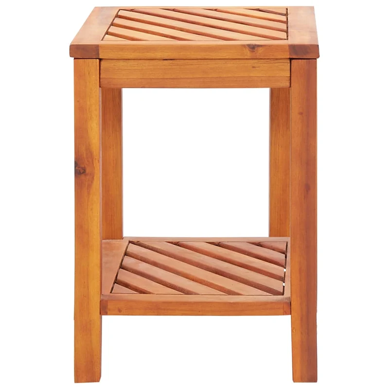 Table d'appoint support de plante en bois d'acacia 45 x 33 x 45 cm DEC032374