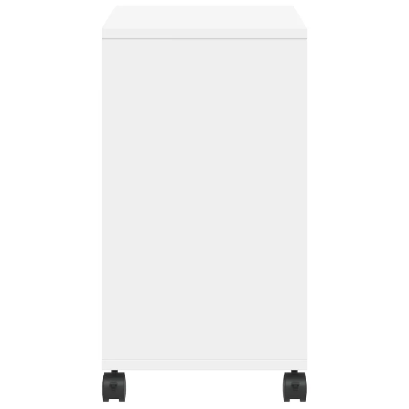 Table d'appoint meuble de salon sur roulettes 50 x 30 x 55 cm bois d'ingénierie blanc DEC032324
