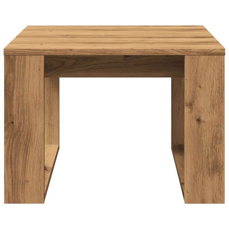 Table d'appoint table basse de salon 50 x 50 x 35 cm bois d'ingénierie couleur chêne DEC032379