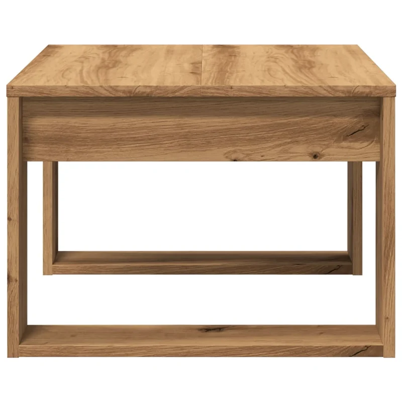 Table d'appoint table basse de salon 50 x 50 x 35 cm bois d'ingénierie couleur chêne DEC032379