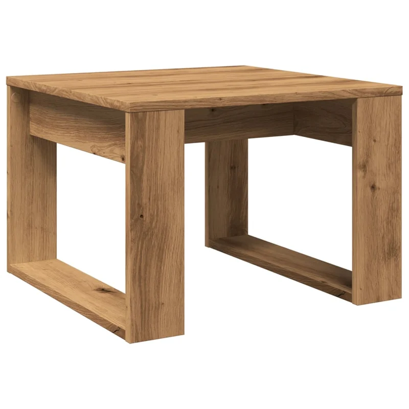Table d'appoint table basse de salon 50 x 50 x 35 cm bois d'ingénierie couleur chêne DEC032379