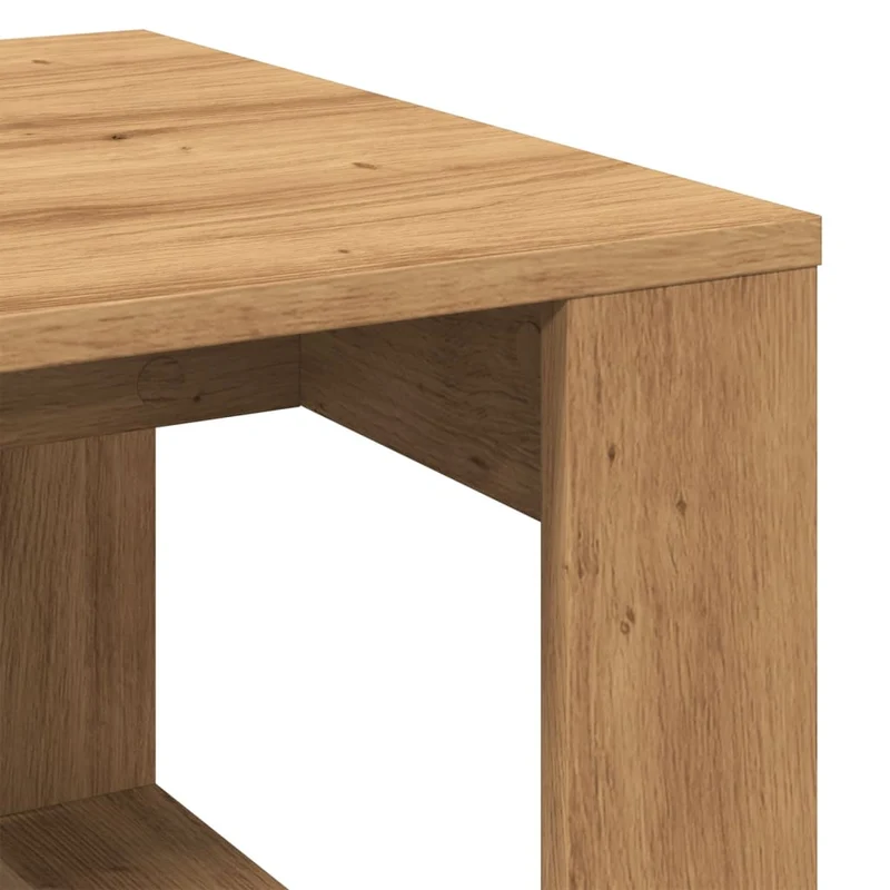 Table d'appoint table basse de salon 50 x 50 x 35 cm bois d'ingénierie couleur chêne DEC032379