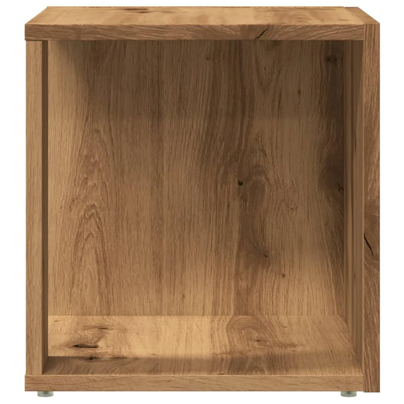 Table d'appoint meuble d'angle support plante 33 x 33 x 34 cm bois d'ingénierie couleur chêne DEC032378
