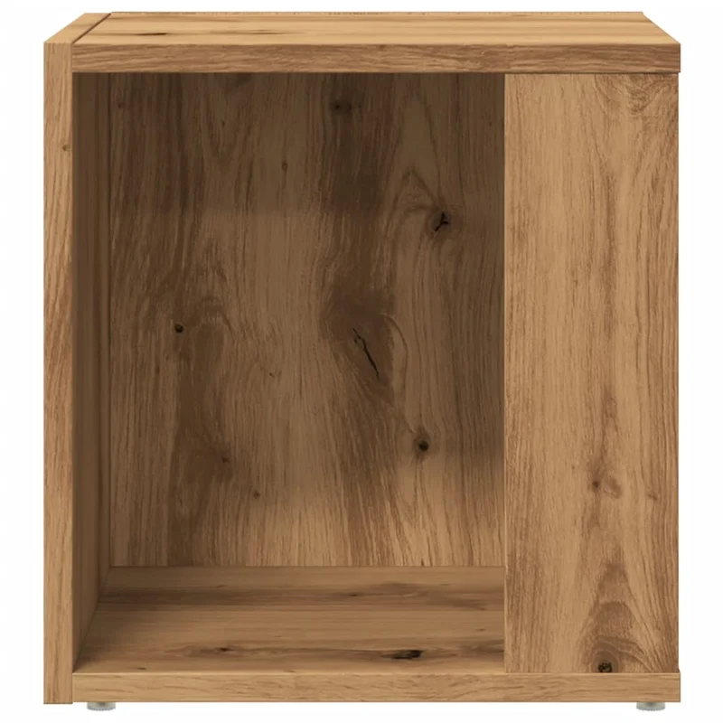 Table d'appoint meuble d'angle support plante 33 x 33 x 34 cm bois d'ingénierie couleur chêne DEC032378