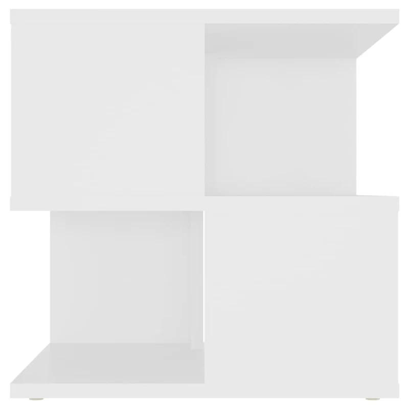 Table d'appoint bout de canapé support plante 40 x 40 x 40 cm aggloméré blanc DEC032349
