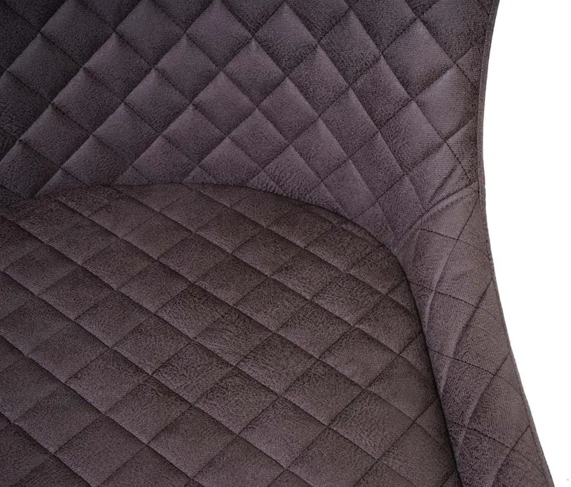 Tabouret de bar chaise haute de comptoir en tissu gris foncé design rétro cadre en métal 04_0001243