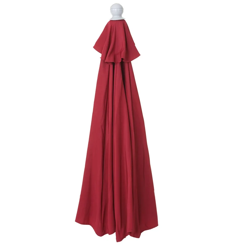 Demi parasol semi-circulaire balcon terrasse UV 50+ polyester/aluminium 3kg avec une portée de 300 cm bordeaux sans support 04_0003846