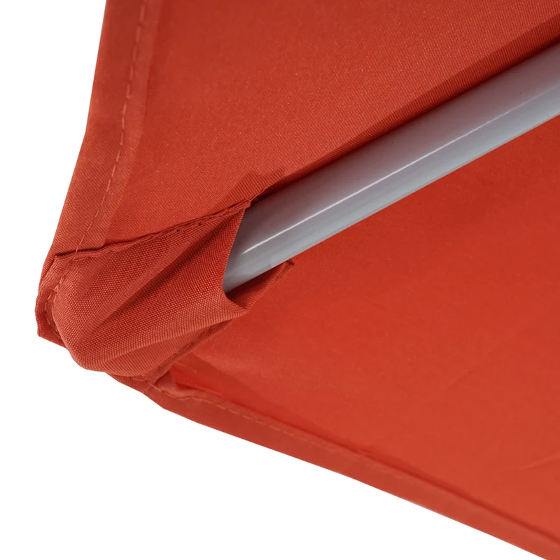 Demi parasol semi-circulaire balcon terrasse UV 50+ polyester/aluminium 3kg avec une portée de 300 cm Terracotta sans support 04_0003902