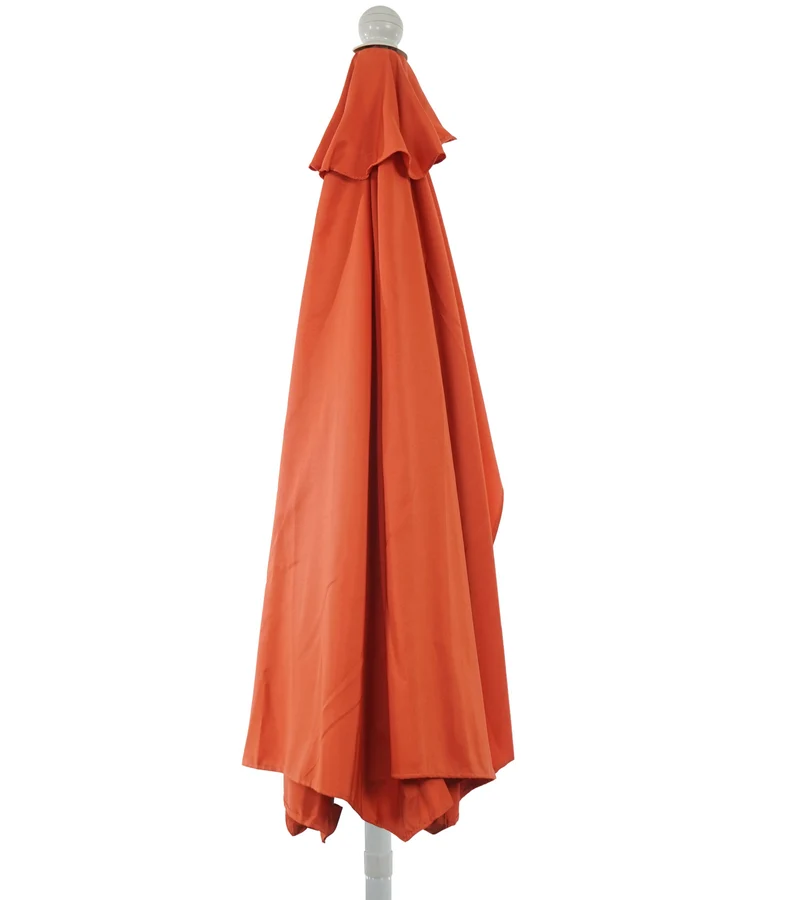 Demi parasol semi-circulaire balcon terrasse UV 50+ polyester/aluminium 3kg avec une portée de 300 cm Terracotta sans support 04_0003902