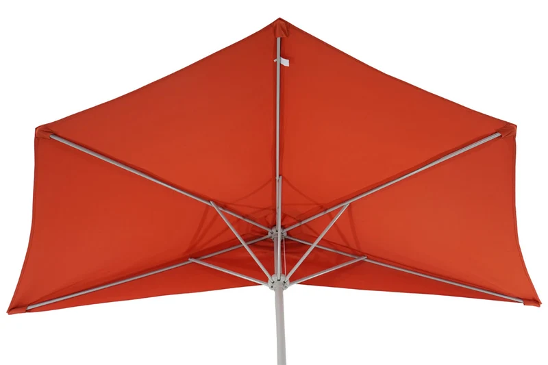 Demi parasol semi-circulaire balcon terrasse UV 50+ polyester/aluminium 3kg avec une portée de 300 cm Terracotta sans support 04_0003902