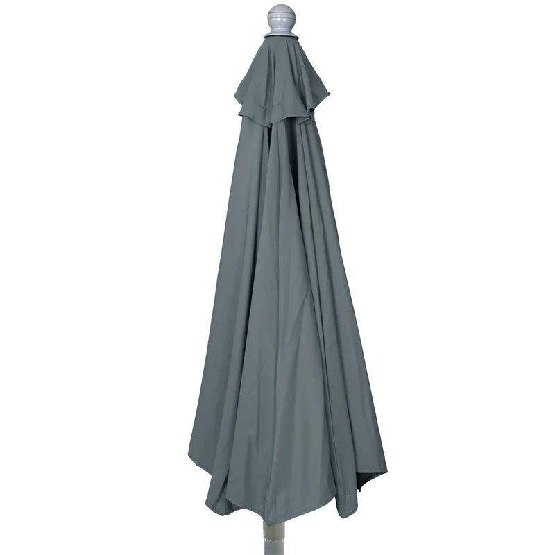 Demi parasol semi-circulaire balcon terrasse UV 50+ polyester/aluminium 3kg avec une portée de 270 cm anthracite sans support 04_0003900
