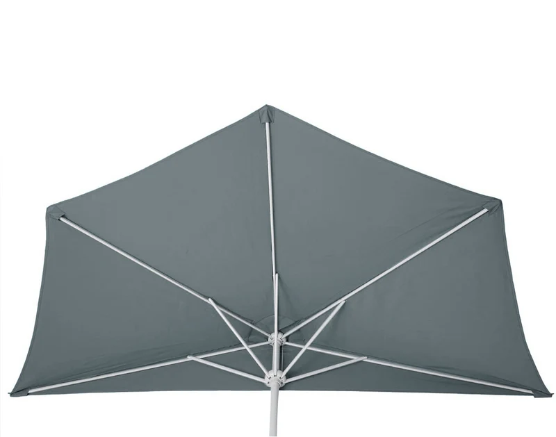 Demi parasol semi-circulaire balcon terrasse UV 50+ polyester/aluminium 3kg avec une portée de 270 cm anthracite sans support 04_0003900