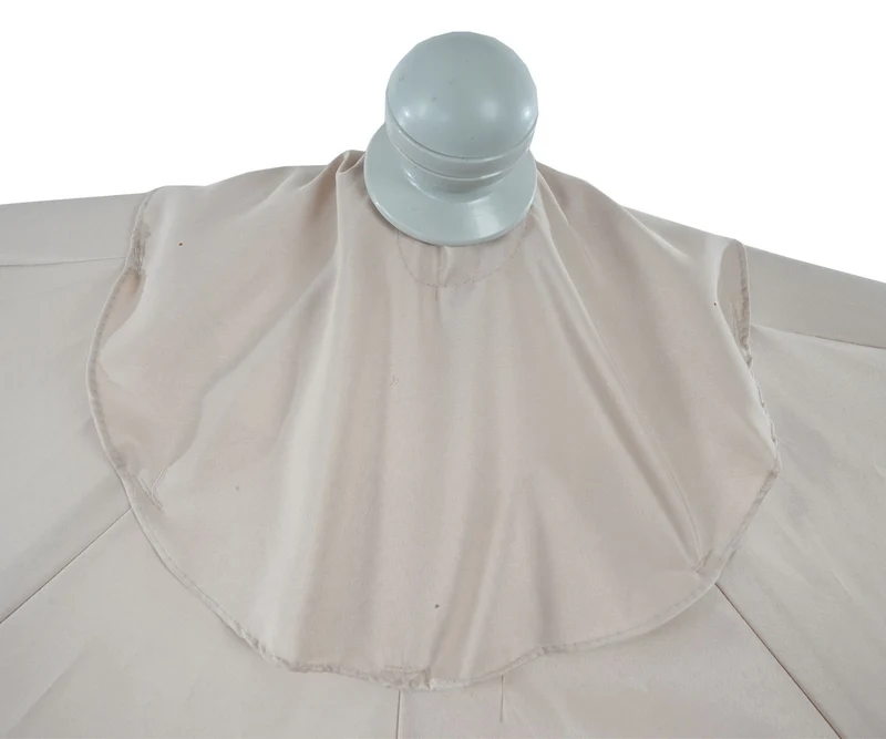 Demi parasol semi-circulaire balcon terrasse UV 50+ polyester/aluminium 3kg avec une portée de 270 cm crème sans support 04_0003850