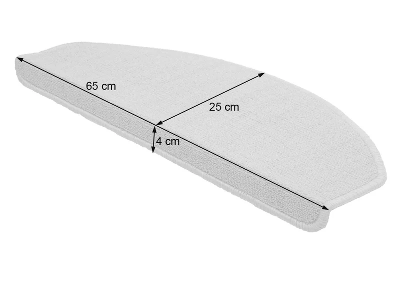 Lot de 15 tapis d'escalier protection d'escalier antidérapant 65x25cm semi-circulaire bordeaux 04_0000015