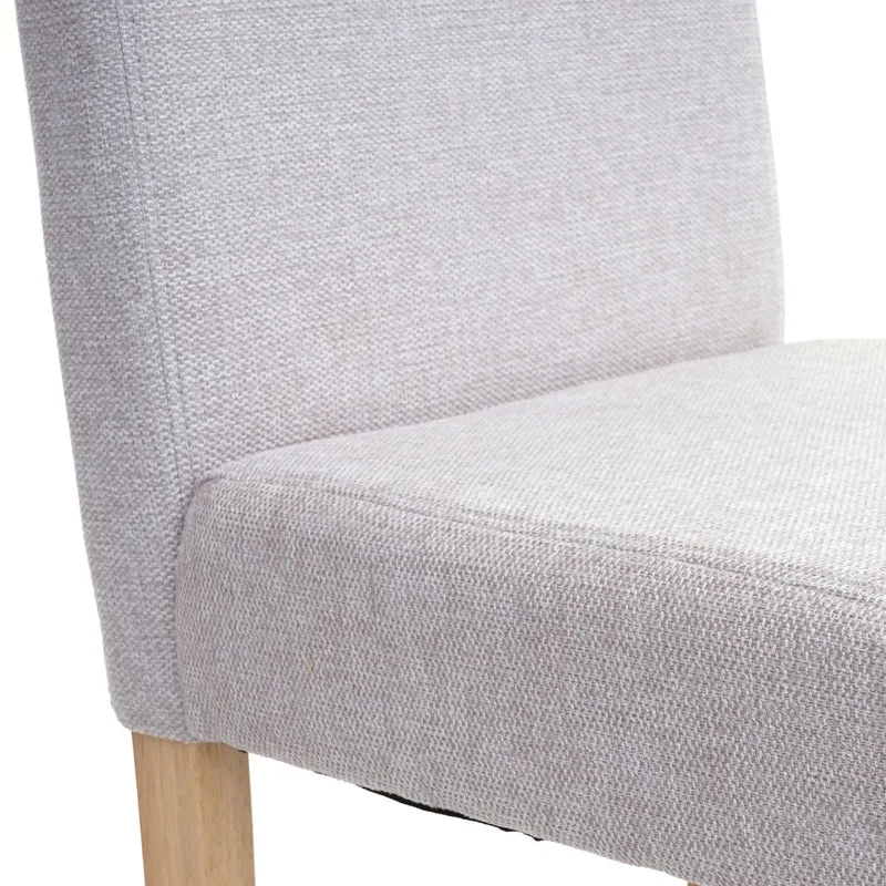 Chaise de salle à manger cuisine en tissu beige crème pieds clairs design moderne 04_0002319