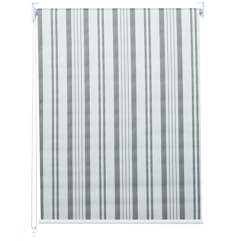 Store enrouleur de fenêtre occultant protection solaire store à tirage latéral 50x160cm opaque gris blanc 04_0004422
