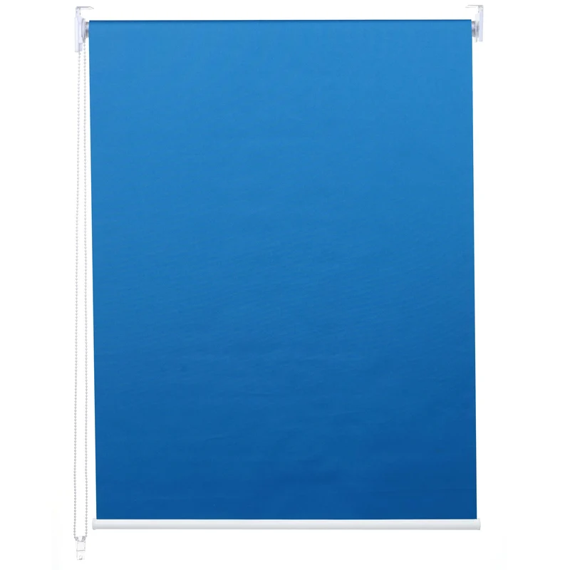Store enrouleur de fenêtre occultant protection solaire store à tirage latéral 50x160cm opaque bleu 04_0004532