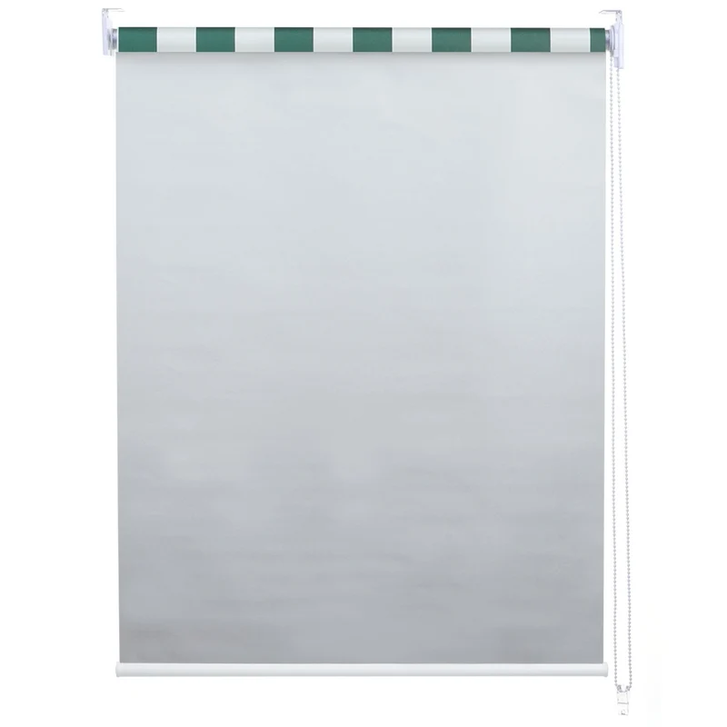 Store enrouleur de fenêtre occultant protection solaire store à tirage latéral 80x160cm opaque vert blanc 04_0004463