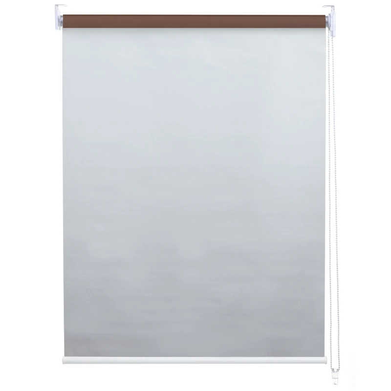 Store enrouleur de fenêtre occultant protection solaire store à tirage latéral 80x160cm opaque marron 04_0004461