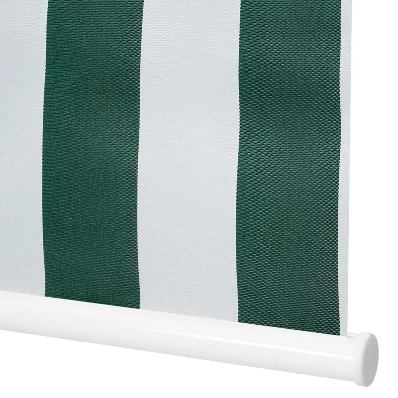 Store enrouleur de fenêtre occultant protection solaire store à tirage latéral 60x160cm opaque vert blanc 04_0004539