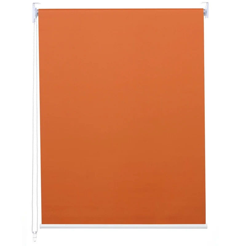 Store enrouleur de fenêtre occultant protection solaire store à tirage latéral 90x160cm opaque orange 04_0004563