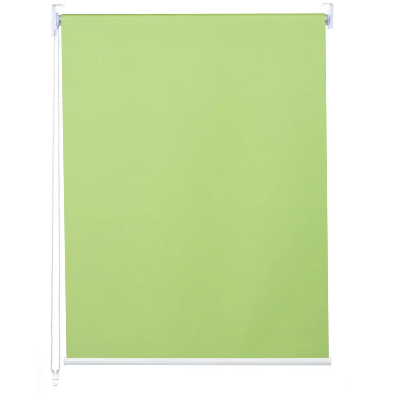 Store enrouleur de fenêtre occultant protection solaire store à tirage latéral 90x160cm opaque vert clair 04_0004477