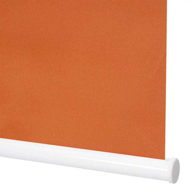 Store enrouleur de fenêtre occultant protection solaire store à tirage latéral 60x230cm opaque orange 04_0004444