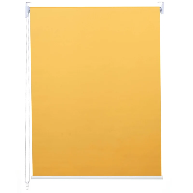 Store enrouleur de fenêtre occultant protection solaire store à tirage latéral 60x230cm opaque jaune 04_0004435