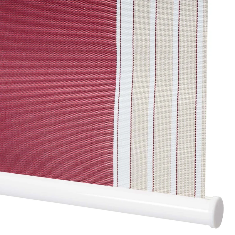 Store enrouleur de fenêtre occultant protection solaire store à tirage latéral 60x230cm opaque rouge blanc beige 04_0004597