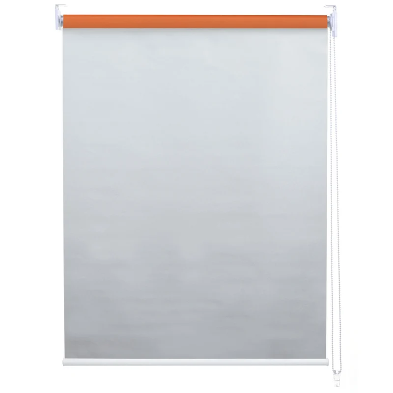 Store enrouleur de fenêtre occultant protection solaire store à tirage latéral 80x230cm opaque orange 04_0004473