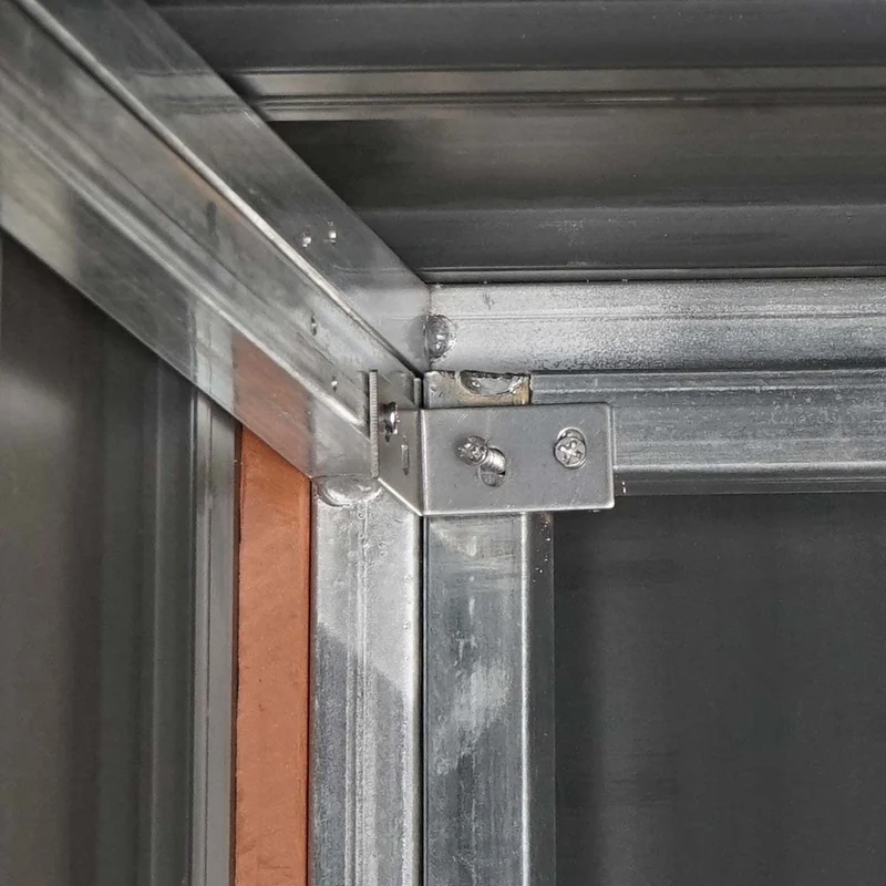 Abri de poubelles extérieur conteneurs à ordures jusqu'à 4 bacs 117x142x102 cm aspect métal bois, extensible anthracite 04_0005610