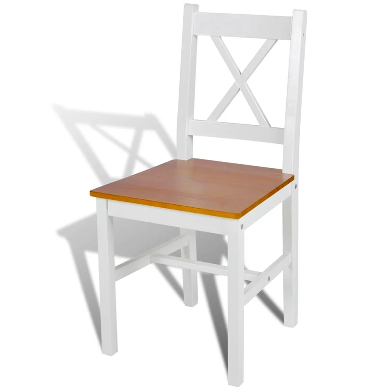 Lot de 6 chaises de salle à manger cuisine design classique Pinède blanc CDS022158