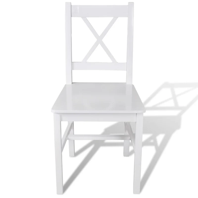 Lot de 2 chaises de salle à manger cuisine design classique bois de pin blanc CDS020166
