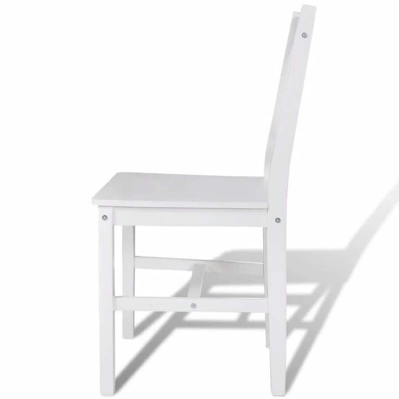 Lot de 2 chaises de salle à manger cuisine design classique bois de pin blanc CDS020166