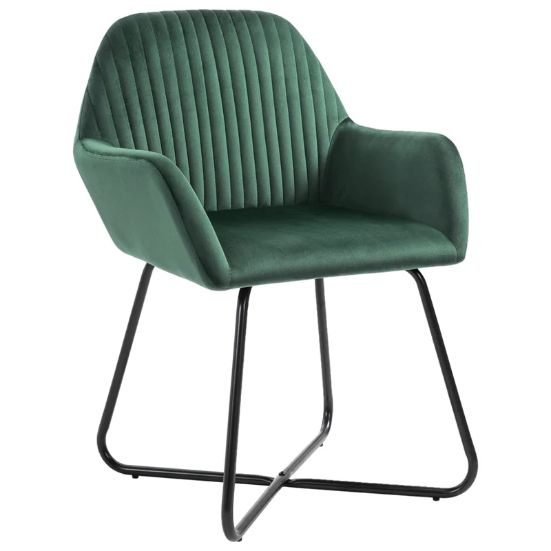Lot de 2 chaises de salle à manger cuisine design moderne velours vert CDS021136