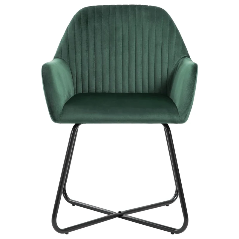 Lot de 2 chaises de salle à manger cuisine design moderne velours vert CDS021136