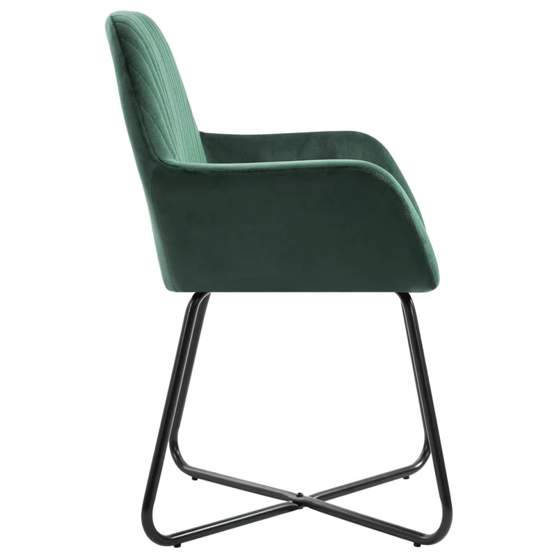 Lot de 2 chaises de salle à manger cuisine design moderne velours vert CDS021136