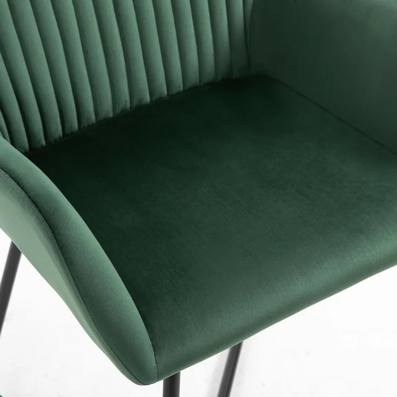 Lot de 2 chaises de salle à manger cuisine design moderne velours vert CDS021136