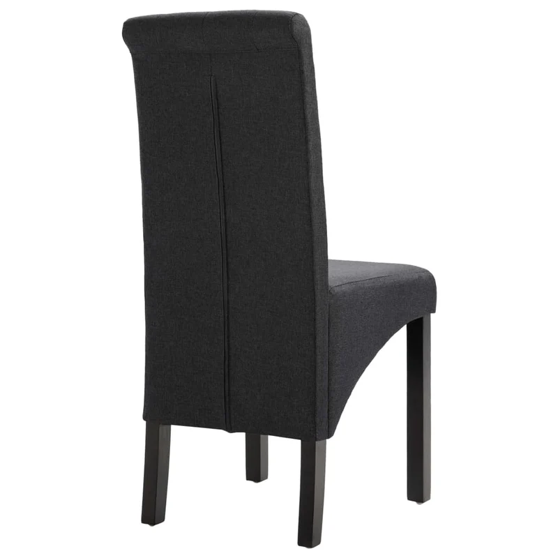 Lot de 2 chaises de salle à manger cuisine design intemporel tissu gris foncé CDS020539