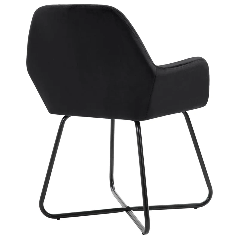 Lot de 2 chaises de salle à manger cuisine design moderne velours noir CDS020898
